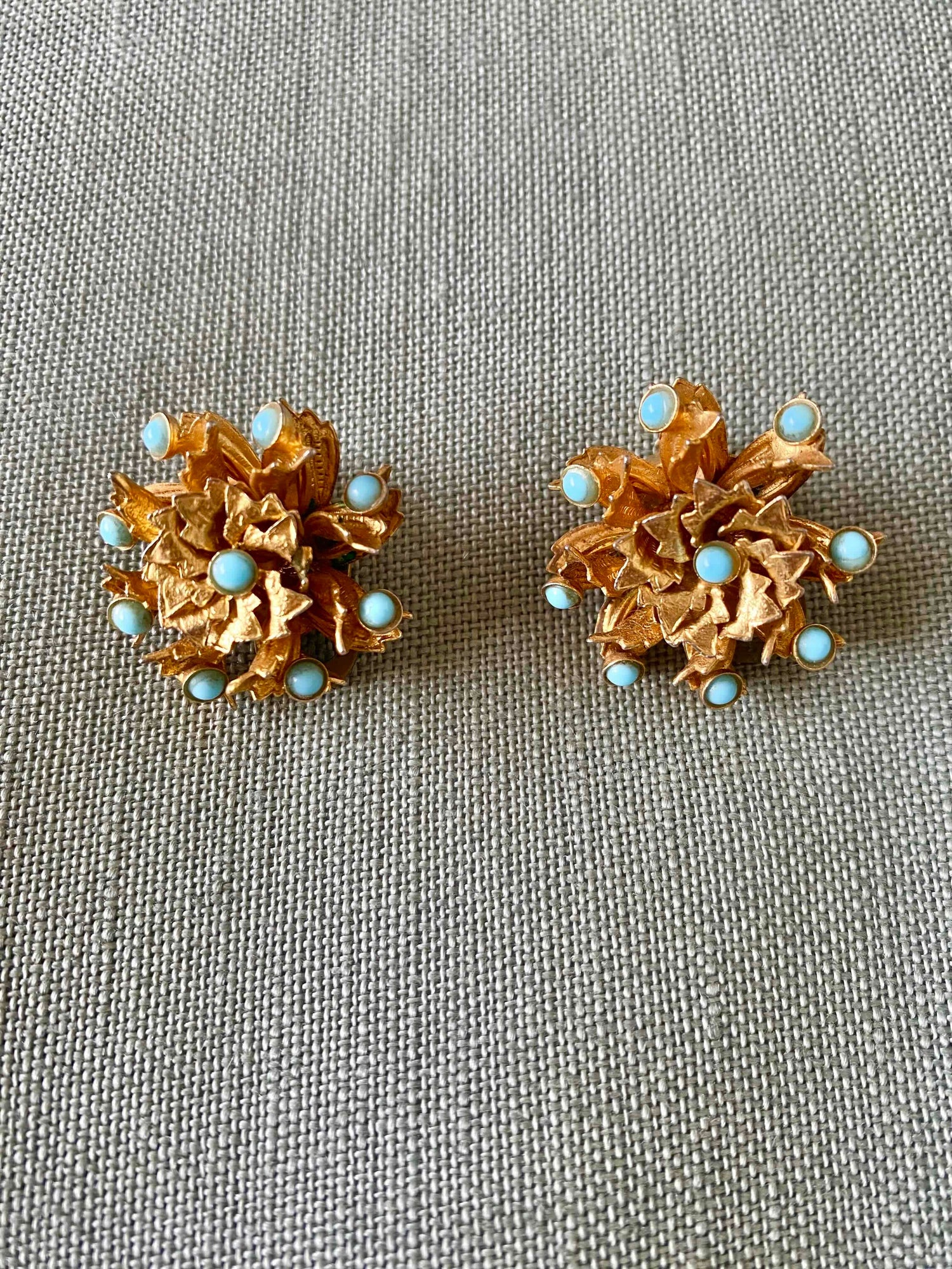 70's clip-on earrings