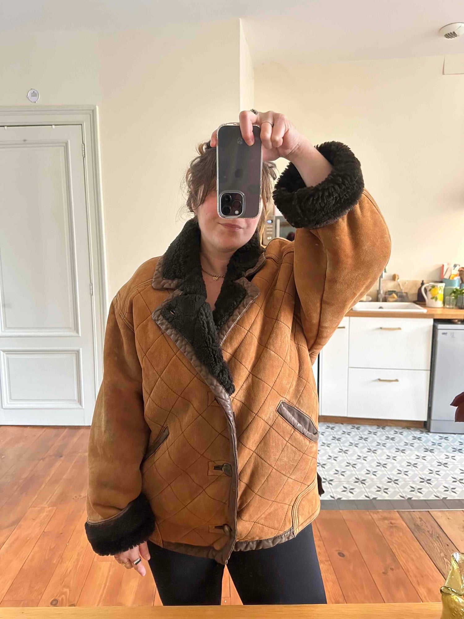 Wool-lined bomber jacket