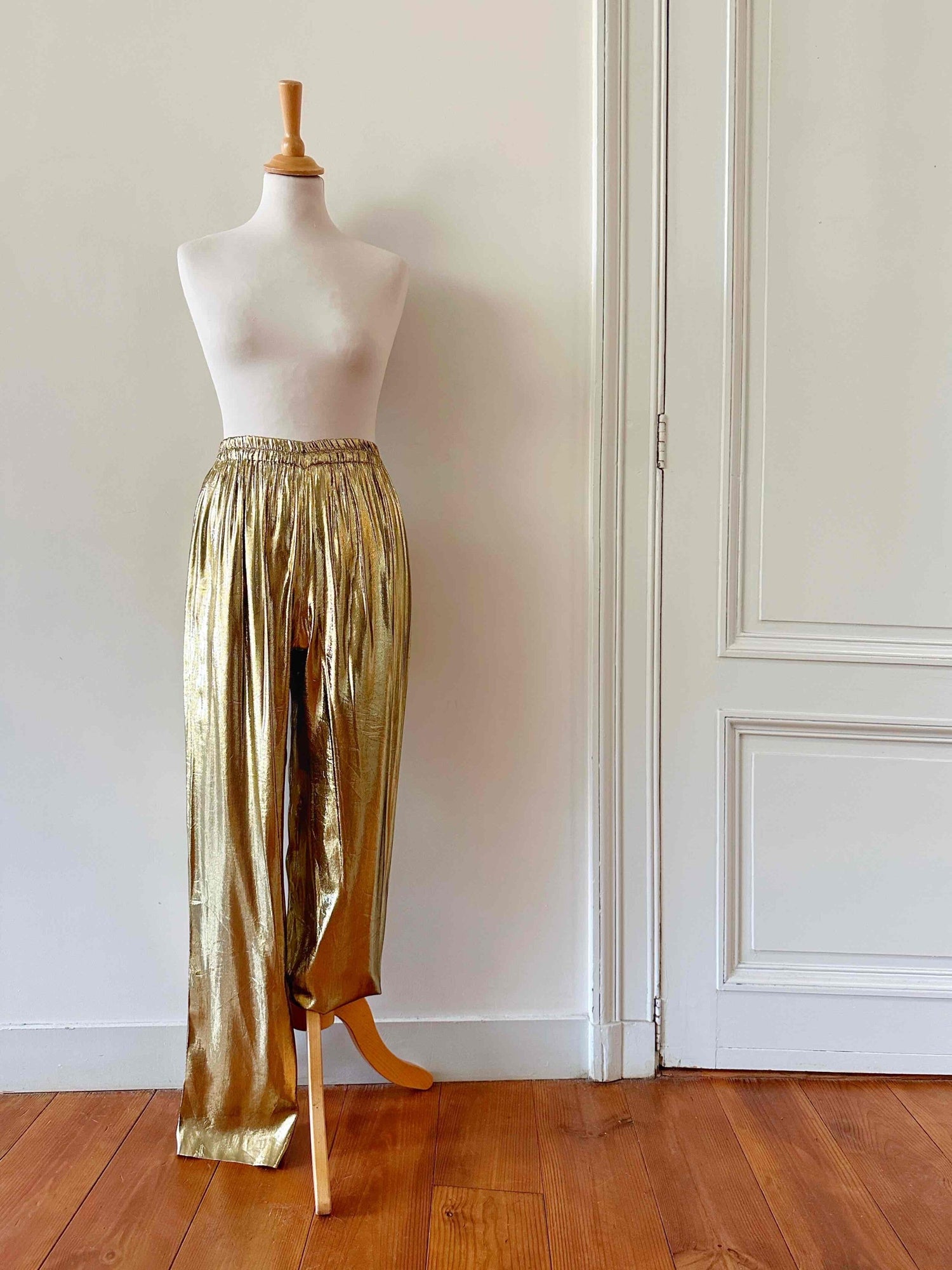 Pantalon fluide en lurex