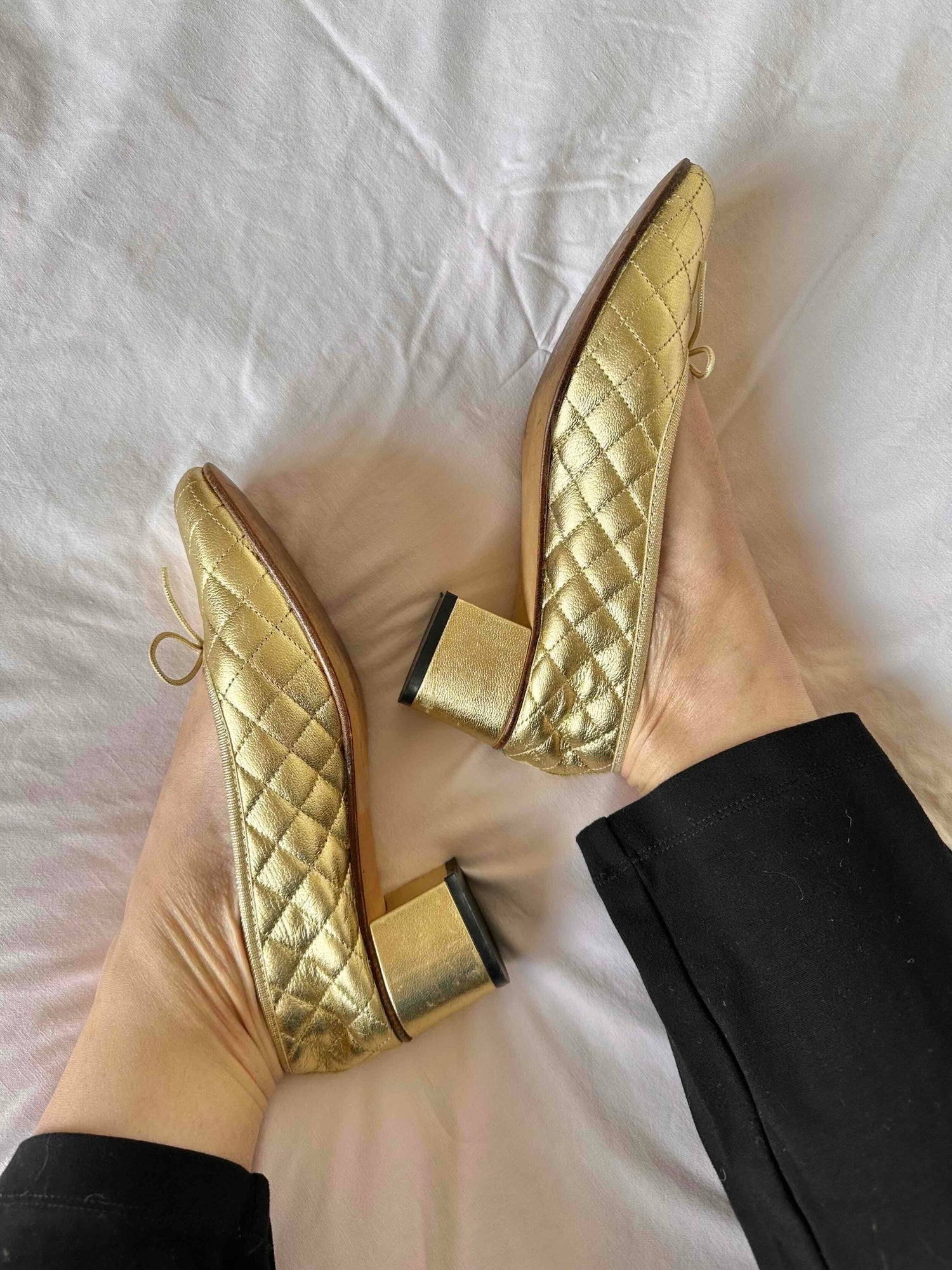 Leather ballet flats