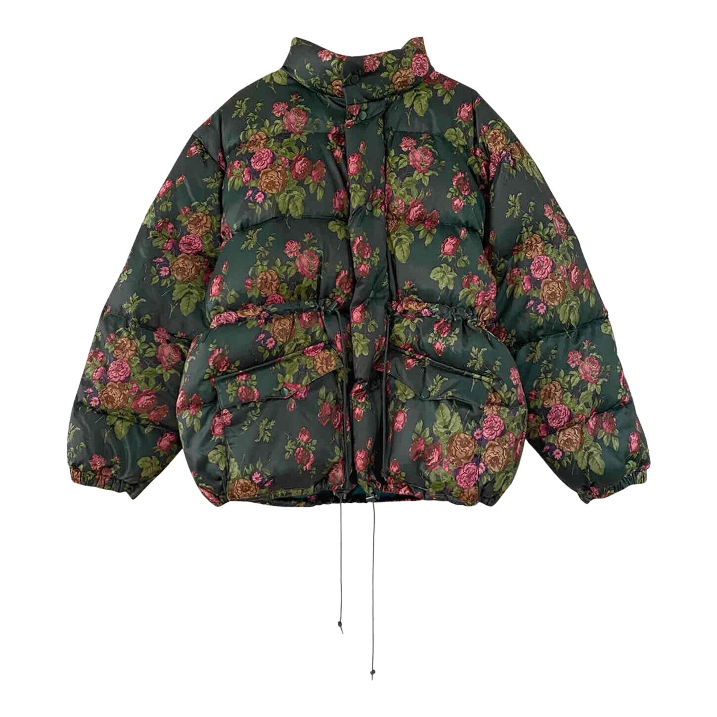 Floral puffer jacket