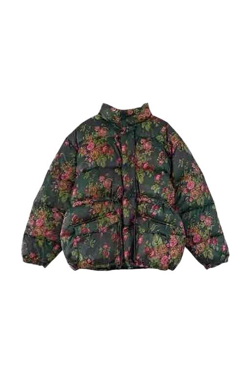 Floral puffer jacket