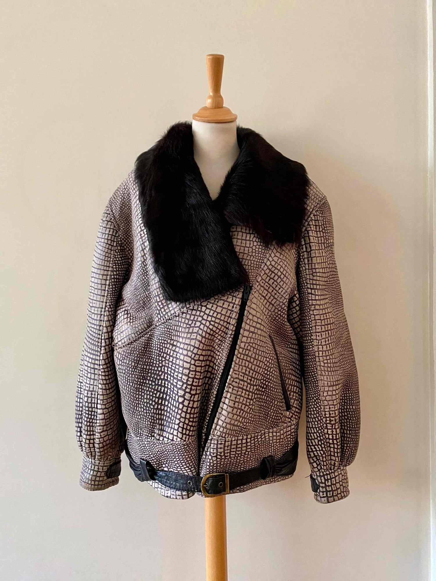 Wool-lined bomber jacket