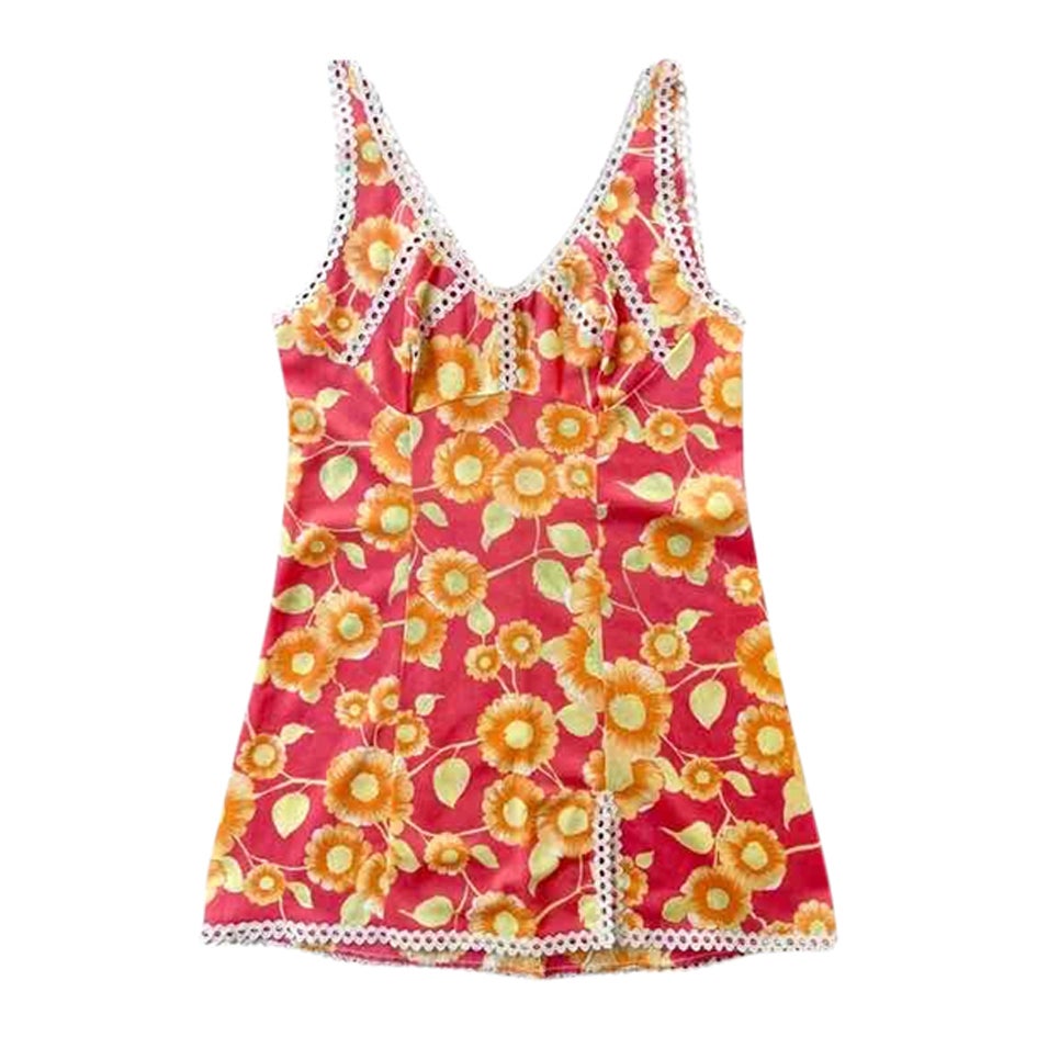 Flower-print nightgown