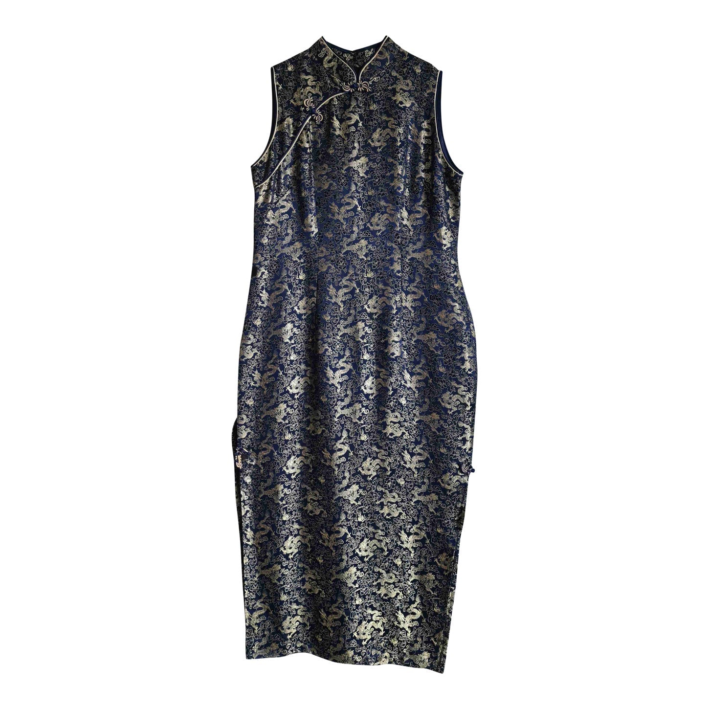 Asian-style satin dress