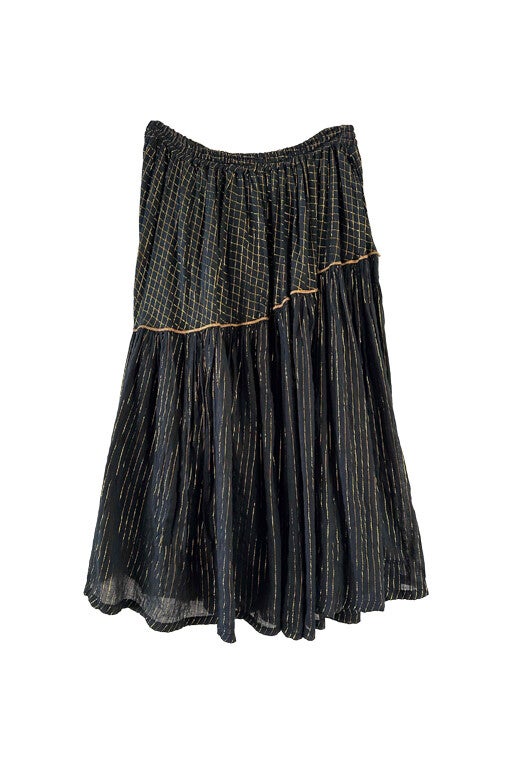 Jupe en coton et lurex