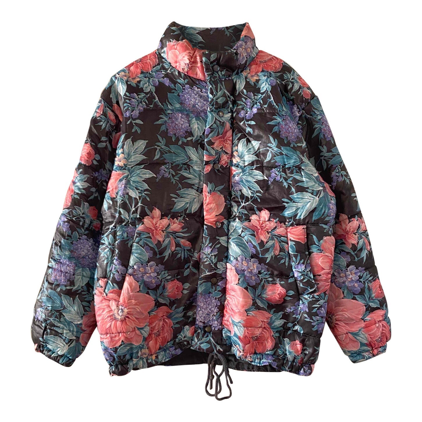 Floral puffer jacket