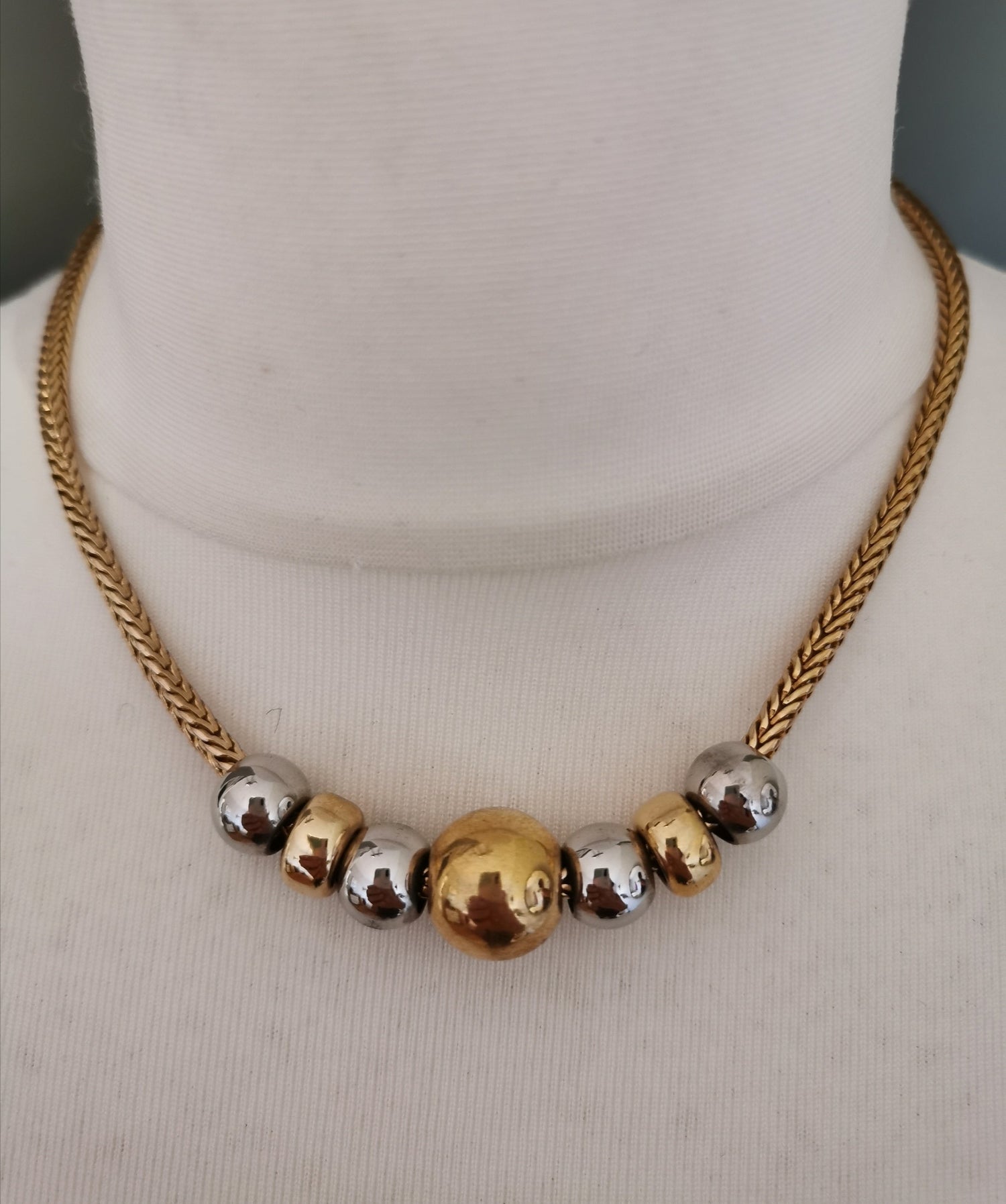 Gold-plated metal necklace
