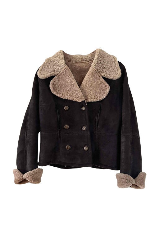 Wool-lined bomber jacket