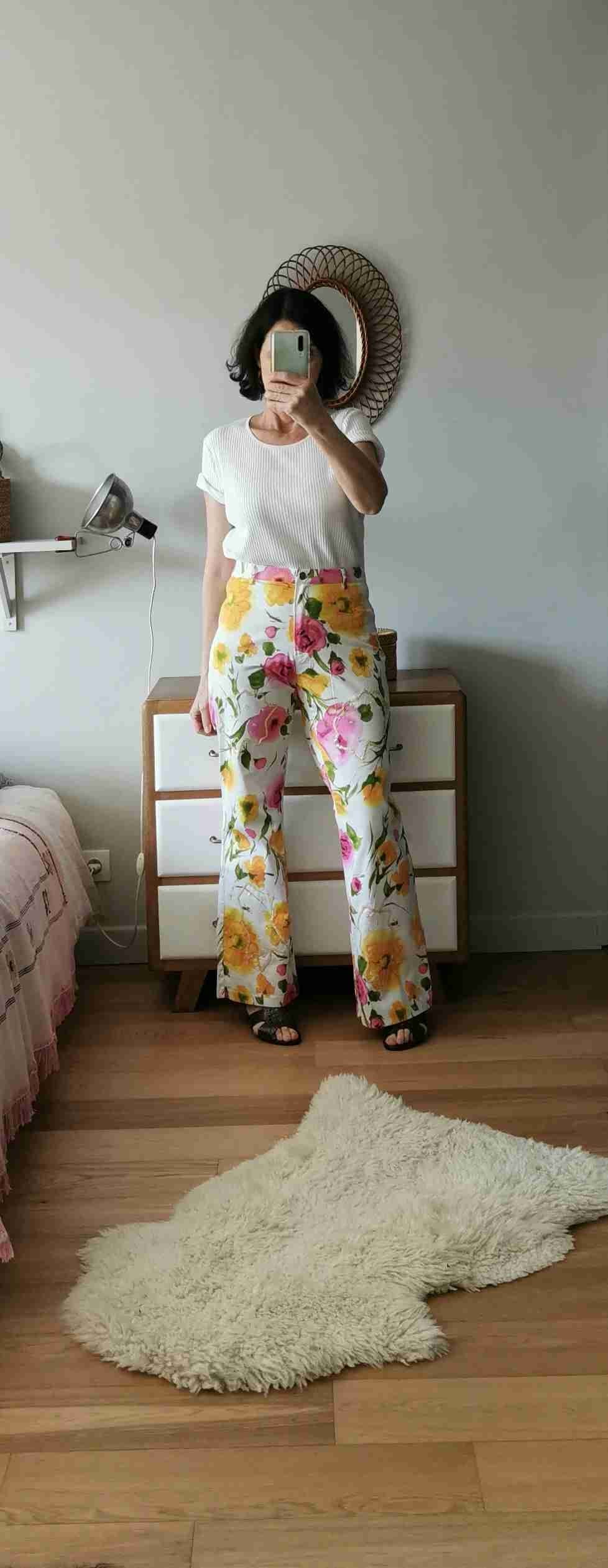Pantalon flare à sequins