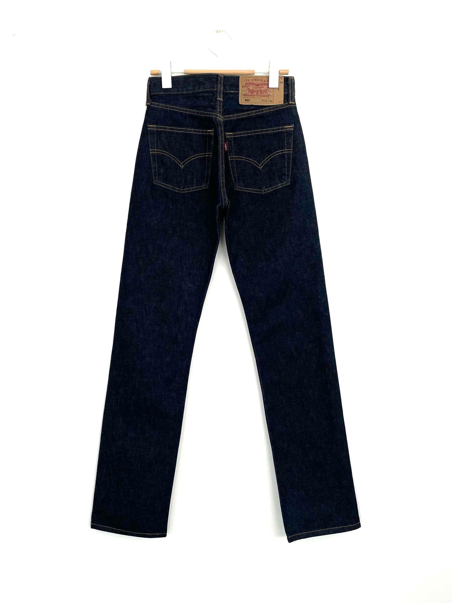 Levi's 501 jeans, waist 26, length 32.