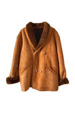 Wool-lined leather coat