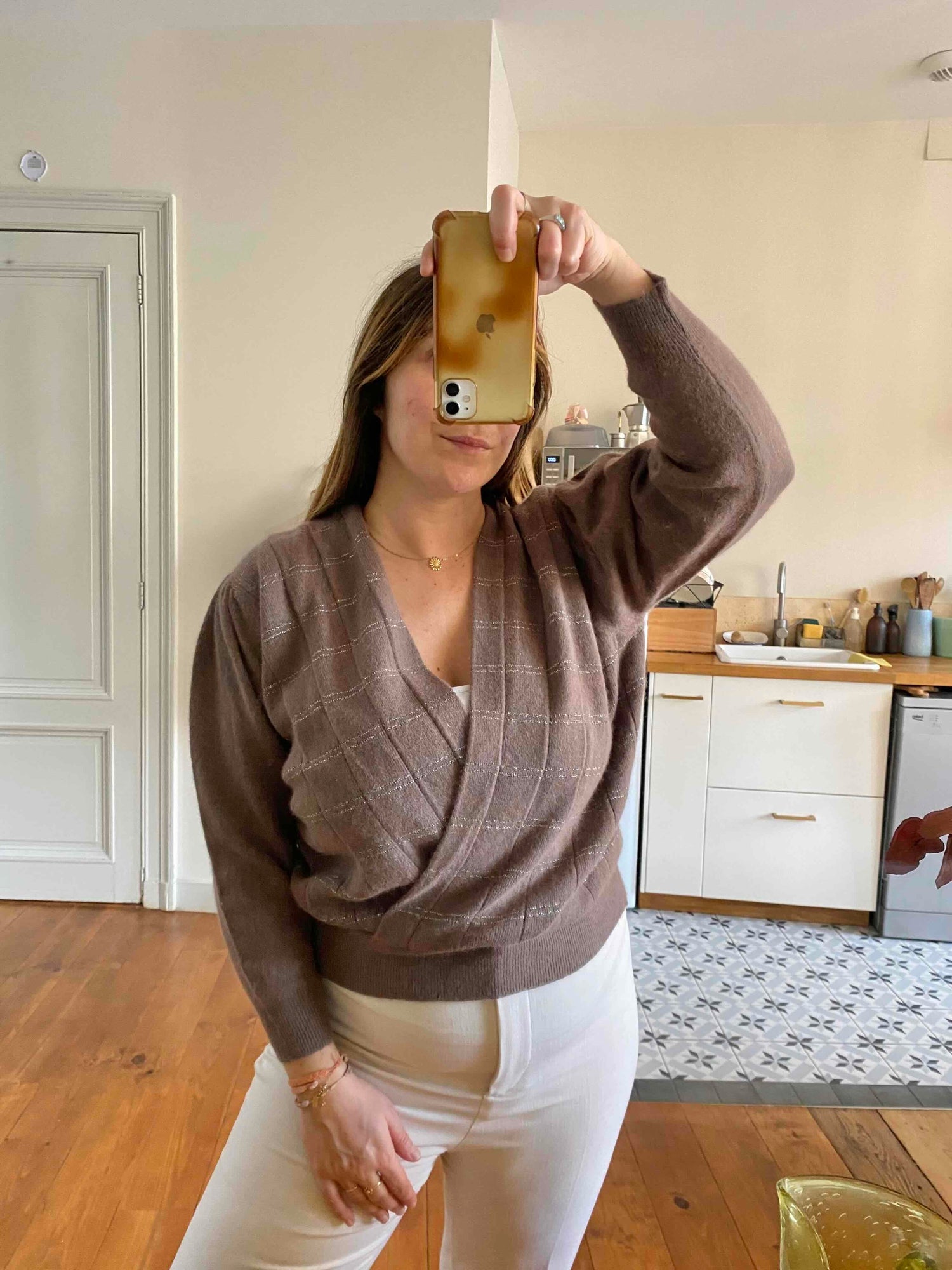 Cache-coeur en angora