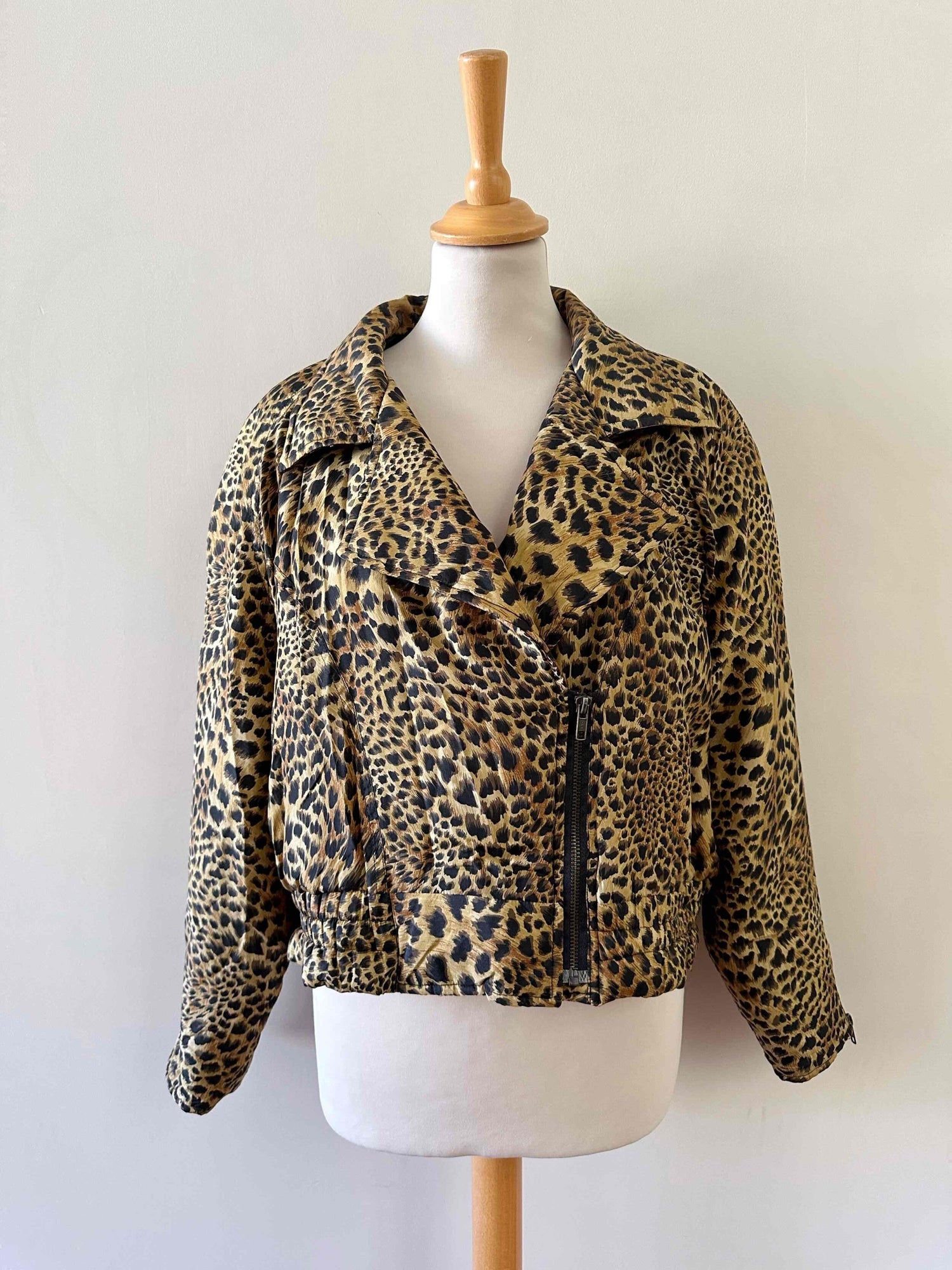 Leopard print puffer jacket