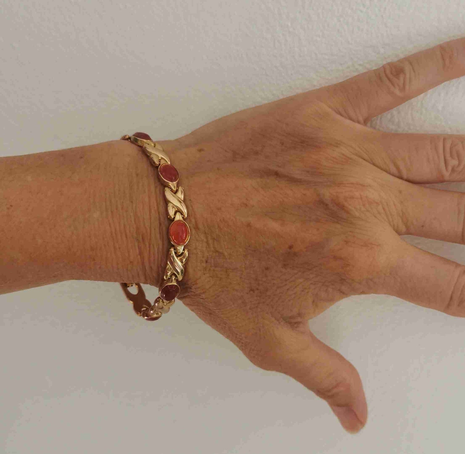 Gold-plated metal bracelet