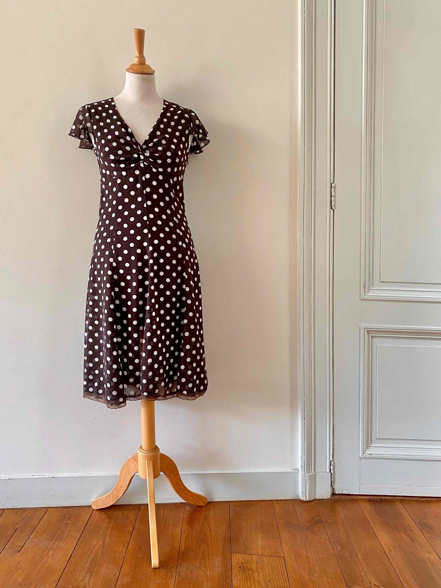 Polka dot mini dress