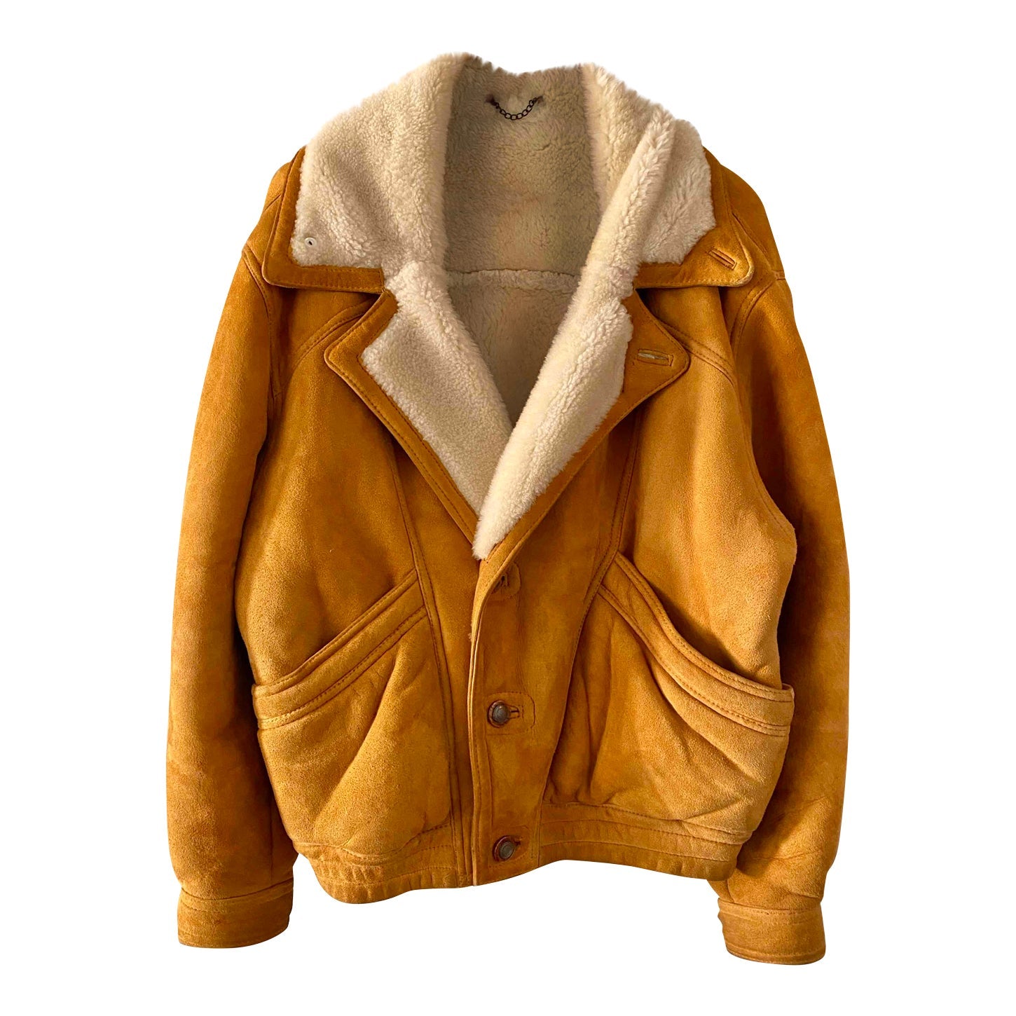 Veste en peau lainée