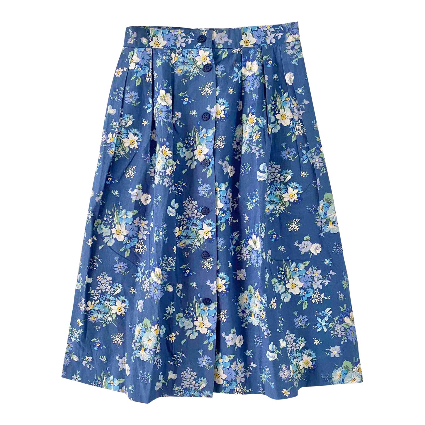 Jupe boutonnée à fleurs