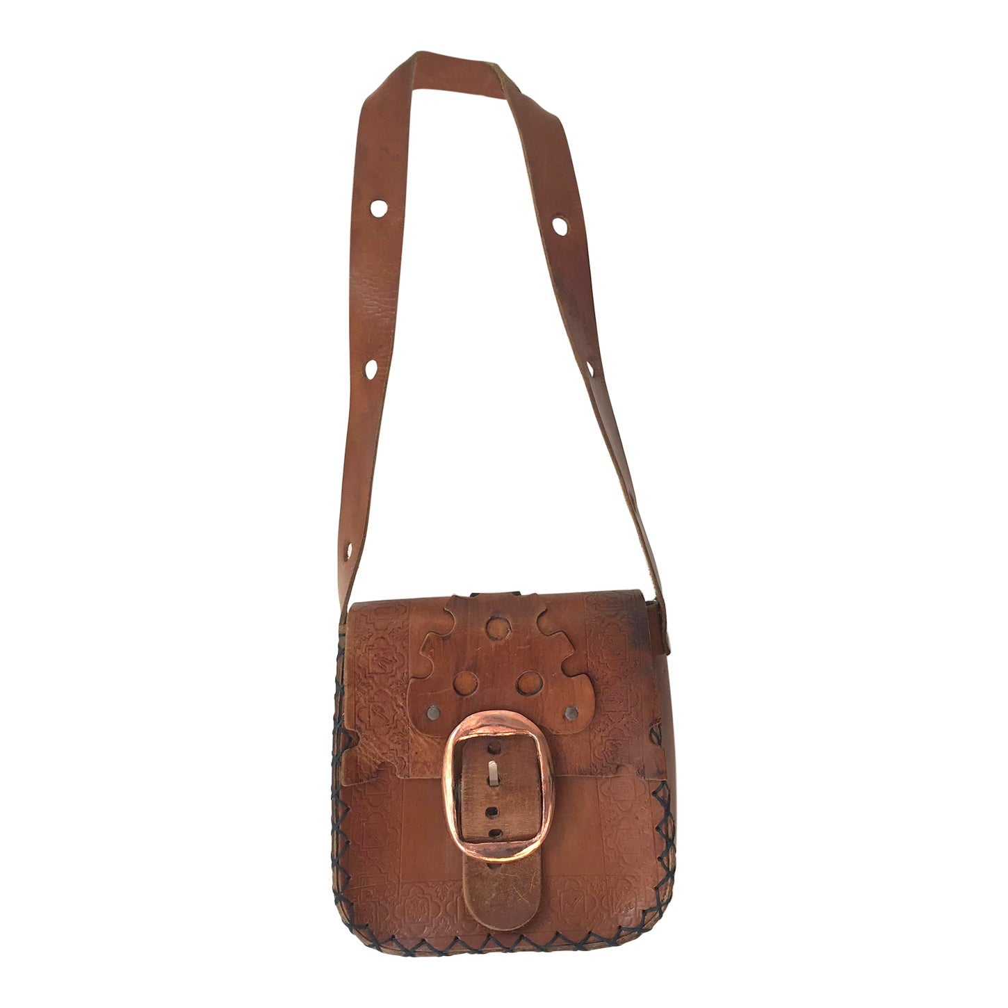 Leather shoulder bag