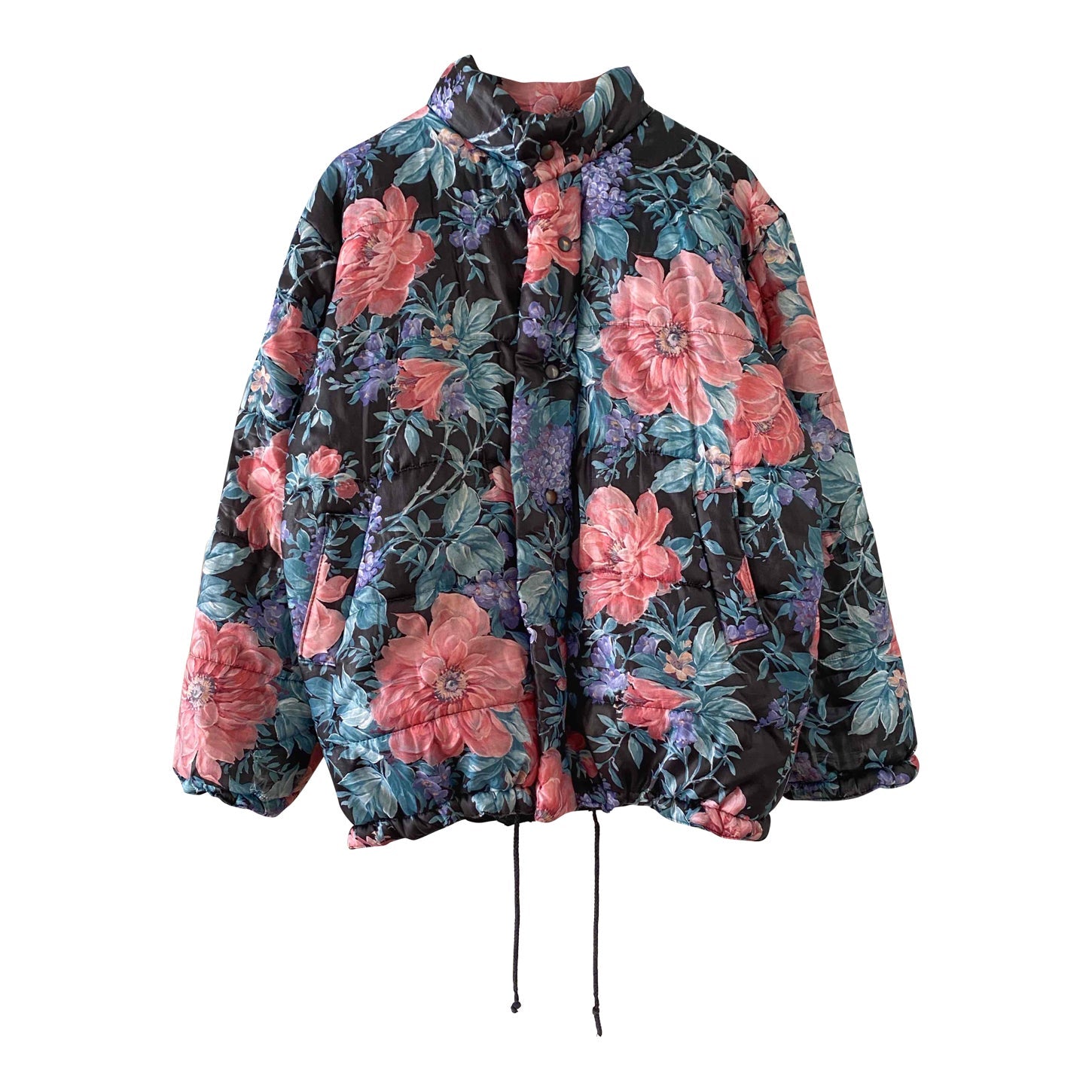 Floral puffer jacket