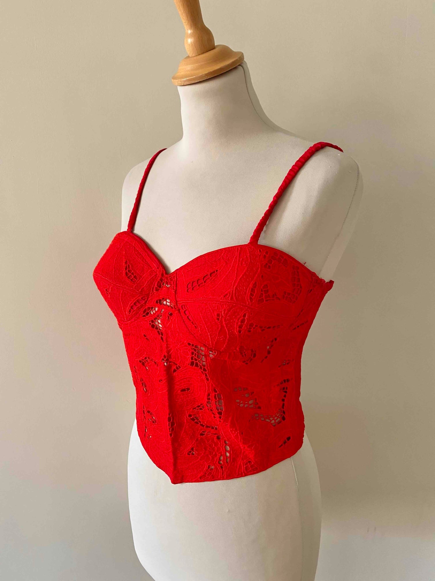 Top with English embroidery