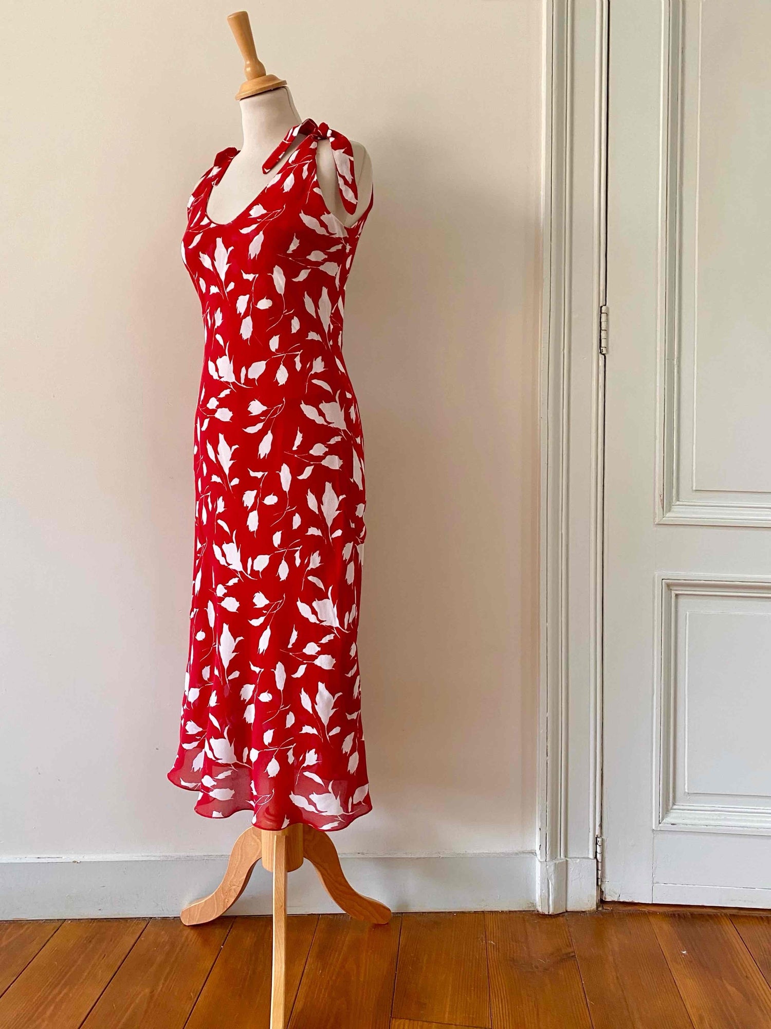 Robe midi à fleurs