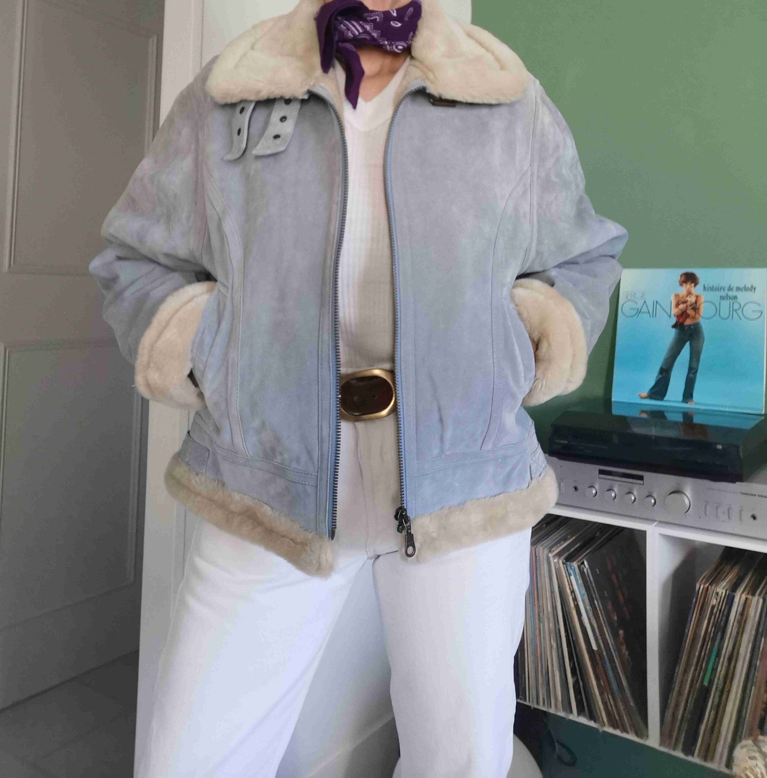 Suede with a wooly texture