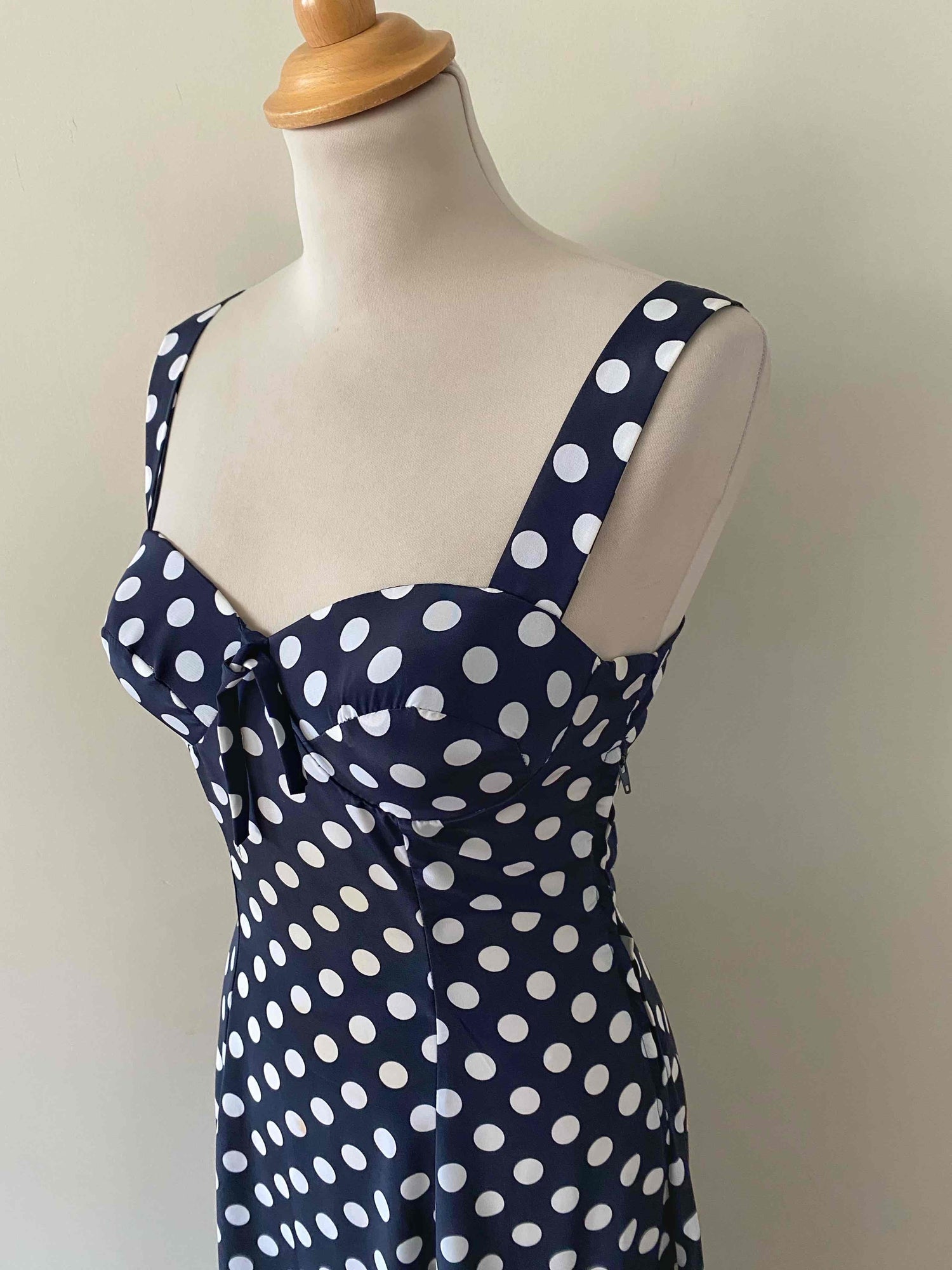 Long dress with polka dots
