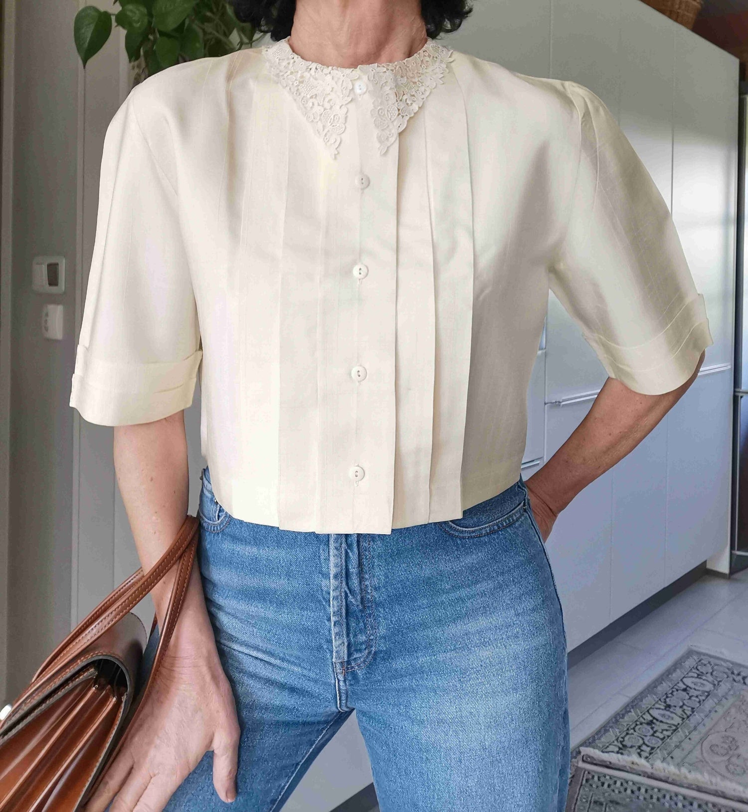 Torrente silk crop top