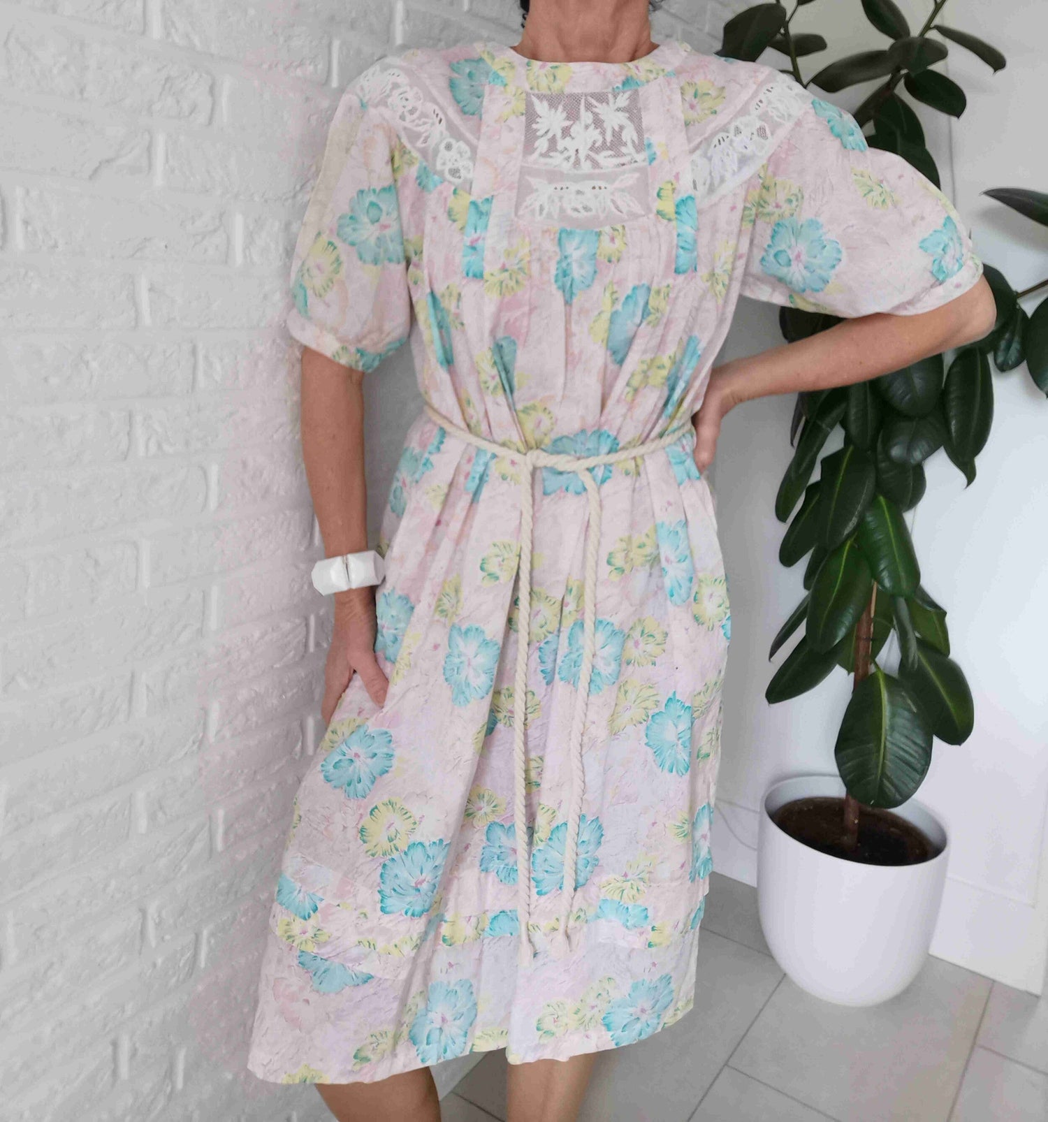 Cotton dress from the 80s