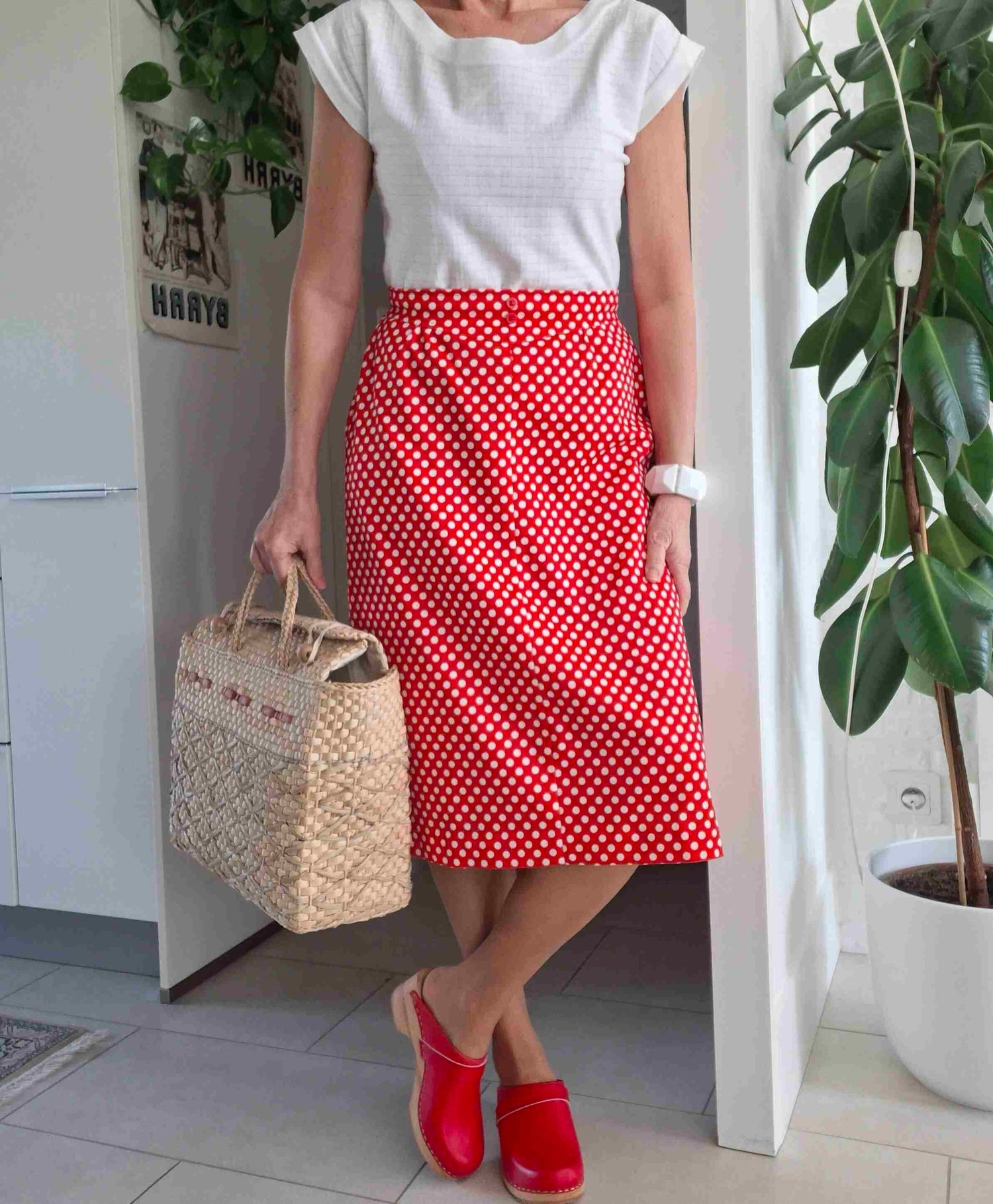 60s polka dot skirt