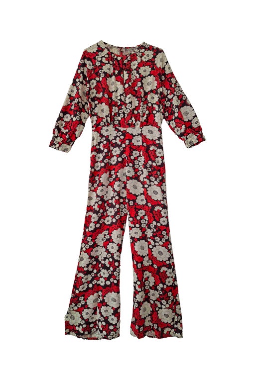 Combinaison à fleurs 70's