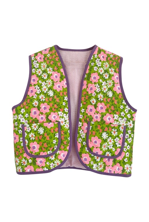 Quilted cotton vest
