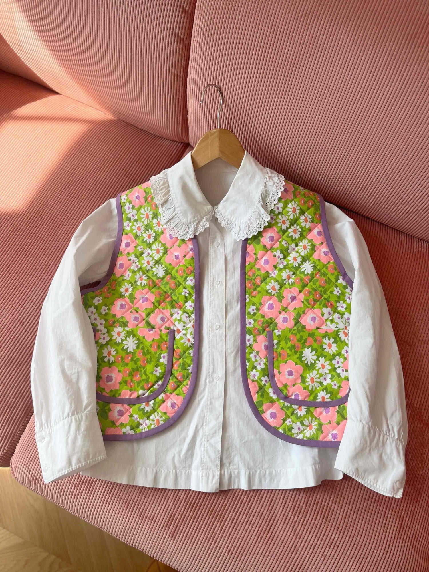 Quilted cotton vest