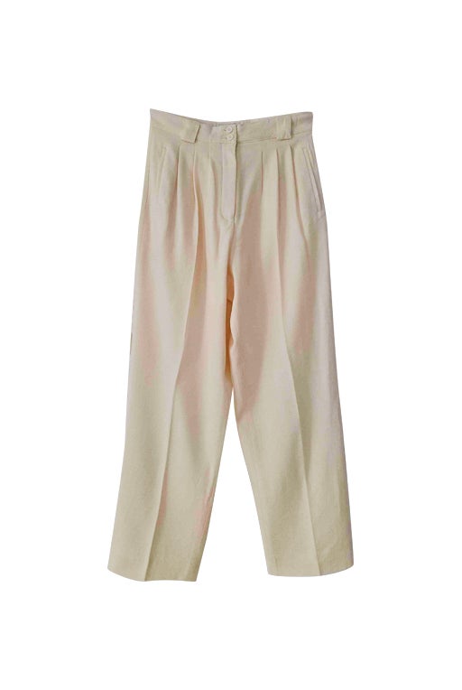 Pantalon à pinces en laine