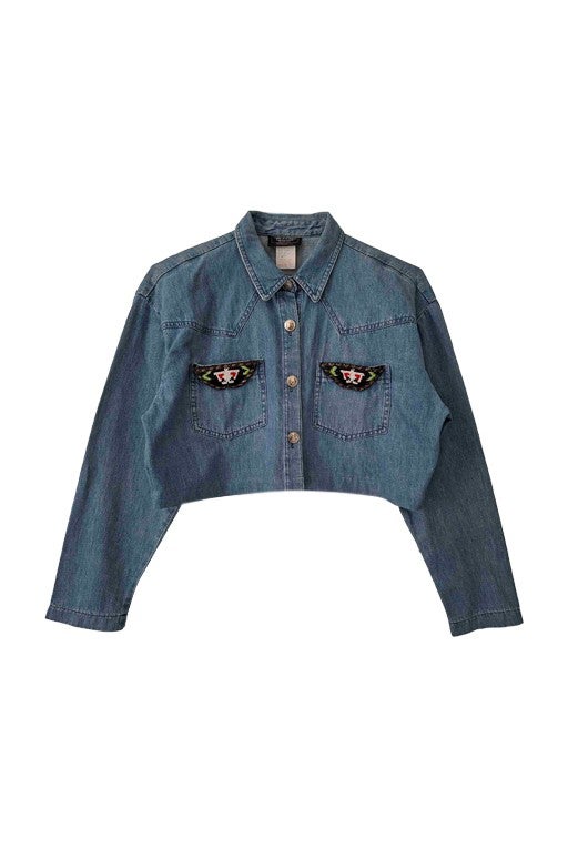 Top en denim 80's