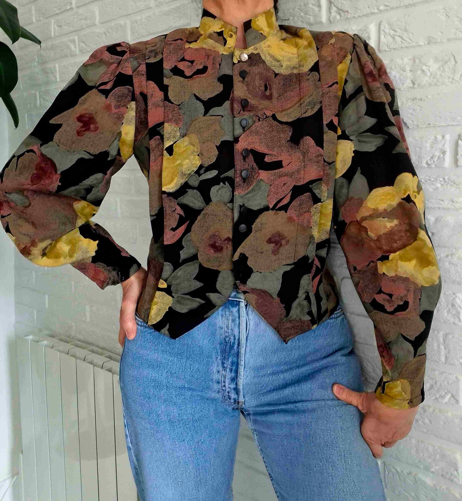 Top à fleurs 80's