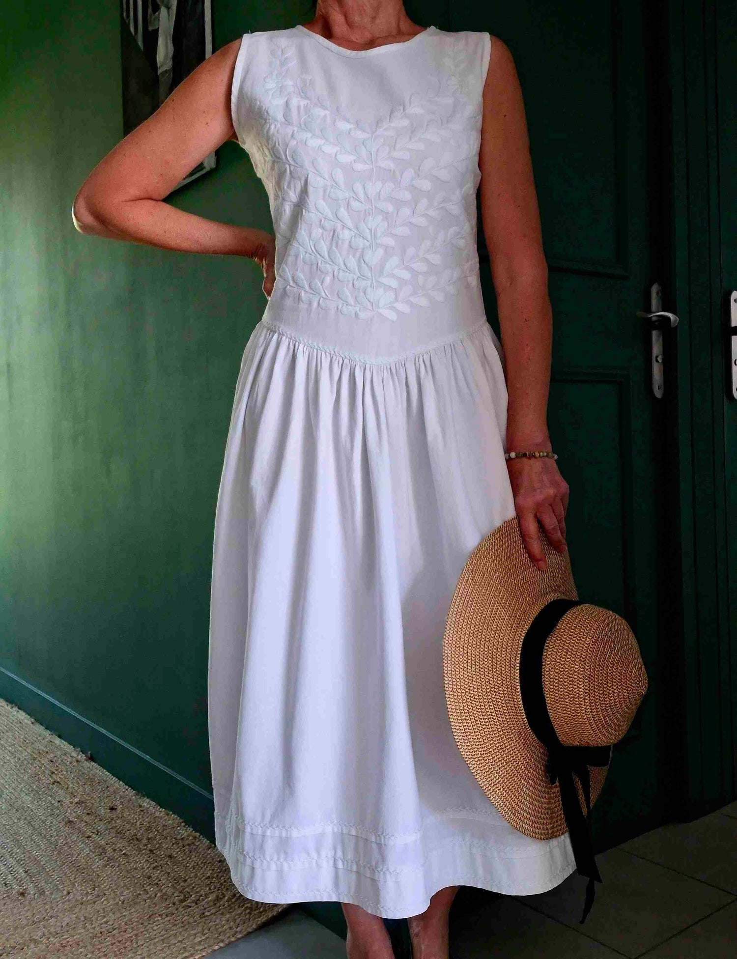 Embroidered cotton dress