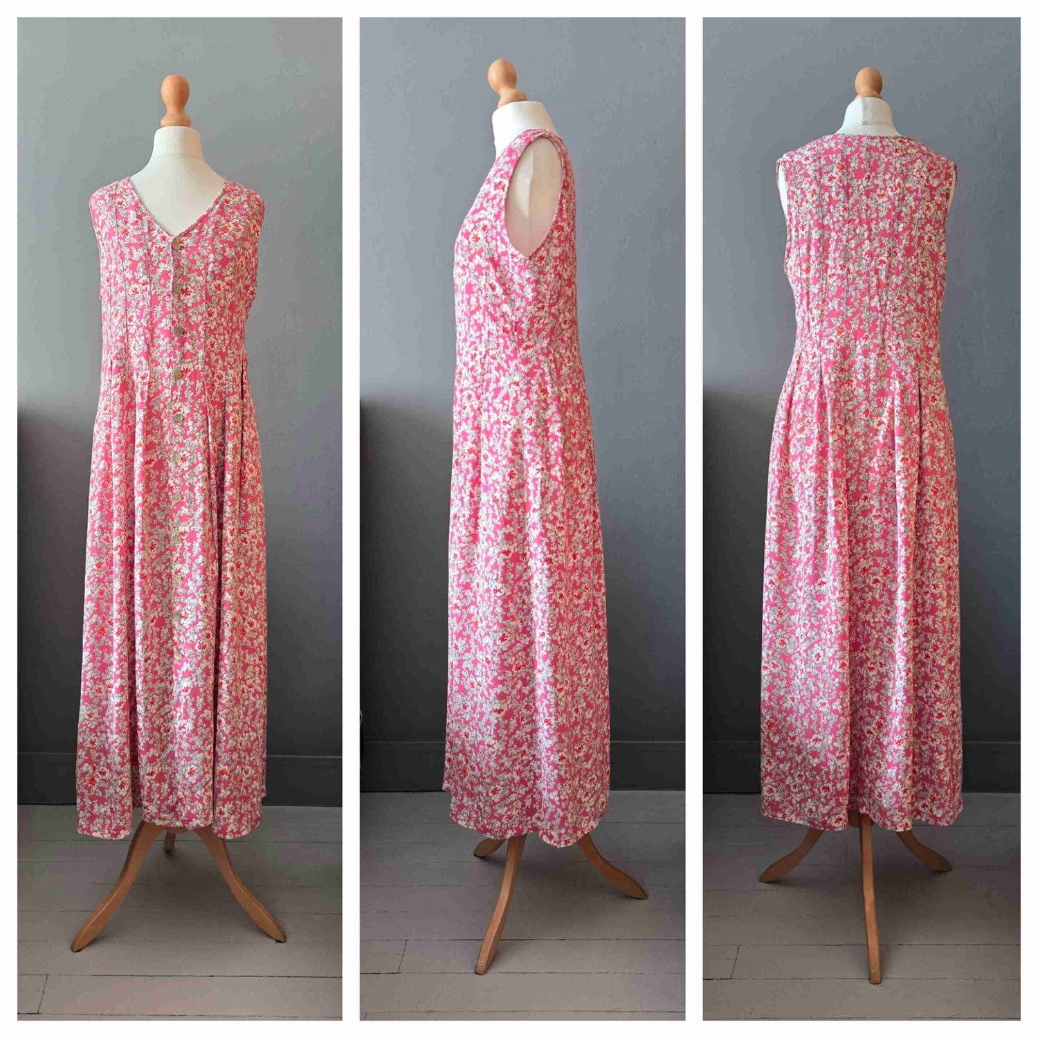 Button-up floral dress