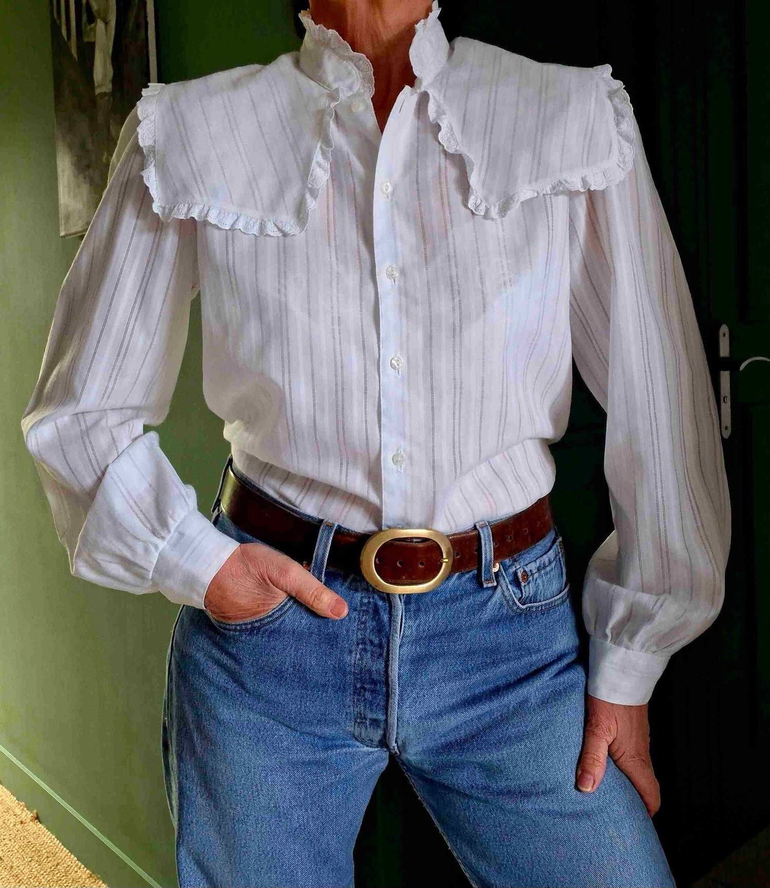 70s lace blouse
