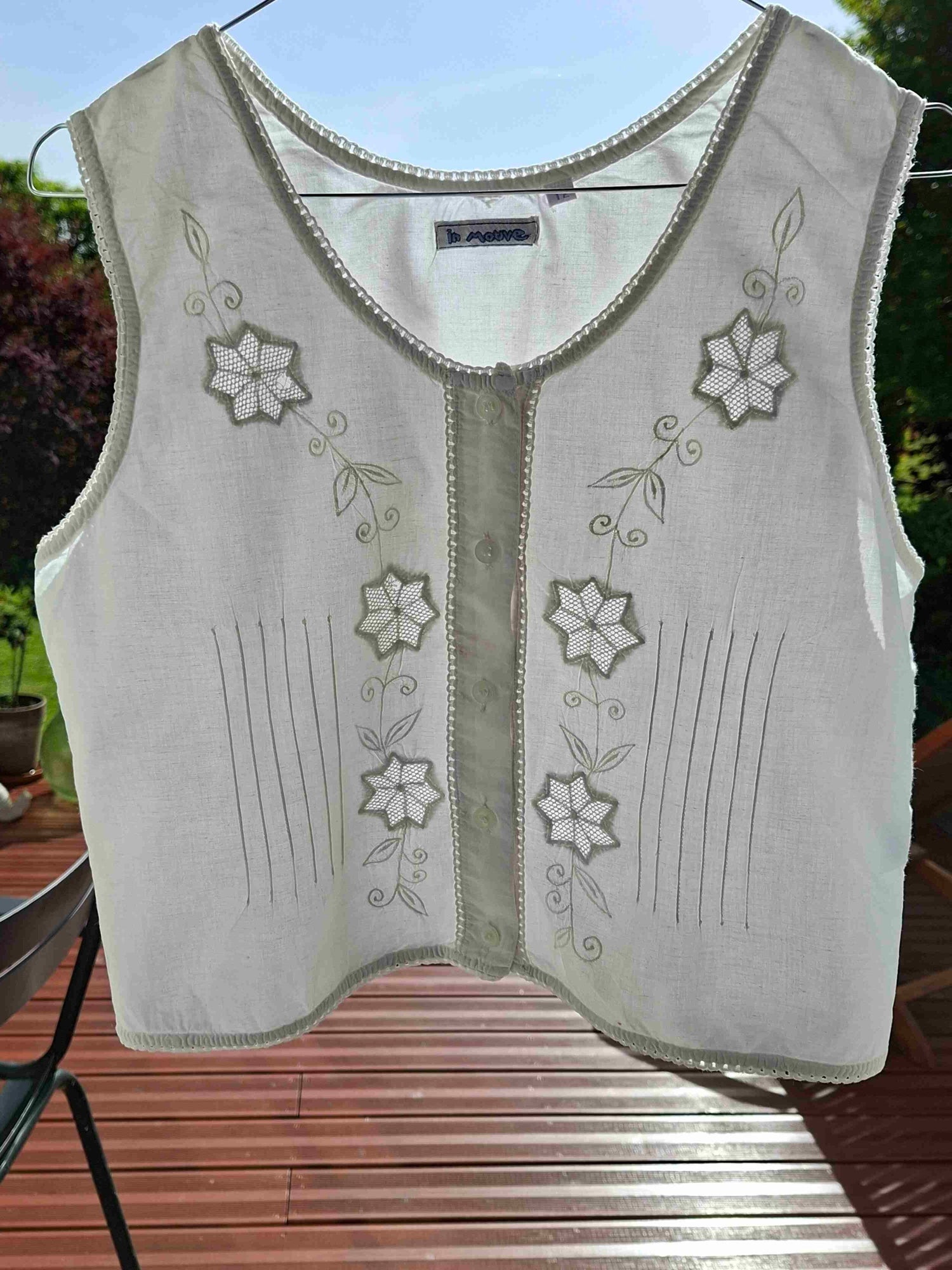 Embroidered crop top