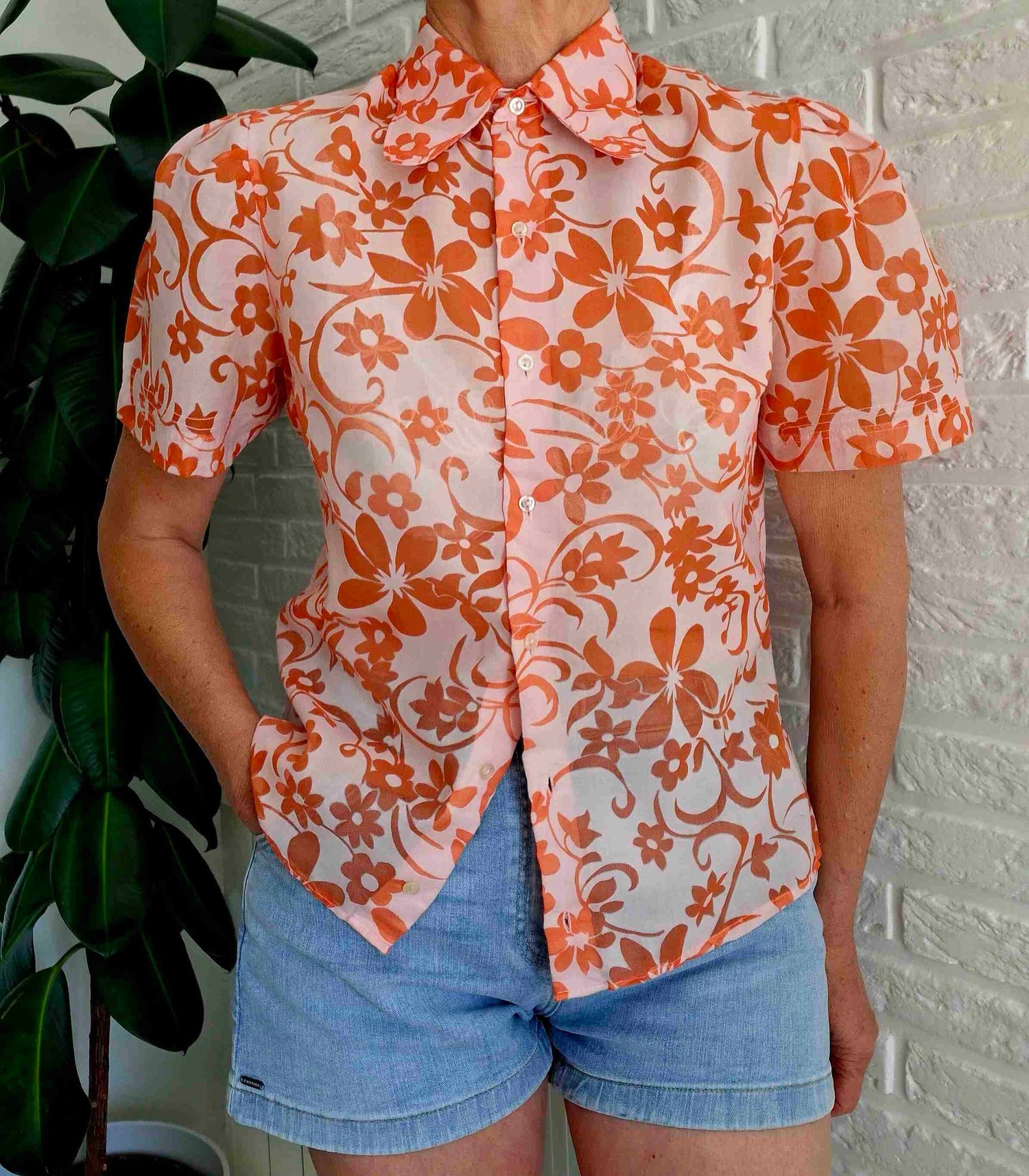 Top à fleurs 70's