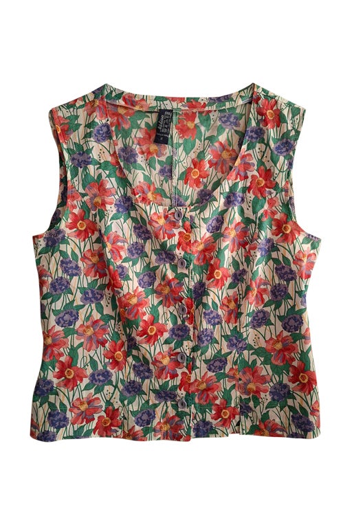 Top à fleurs