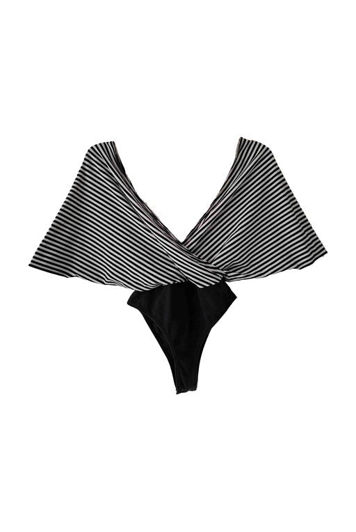 90s striped bodysuit