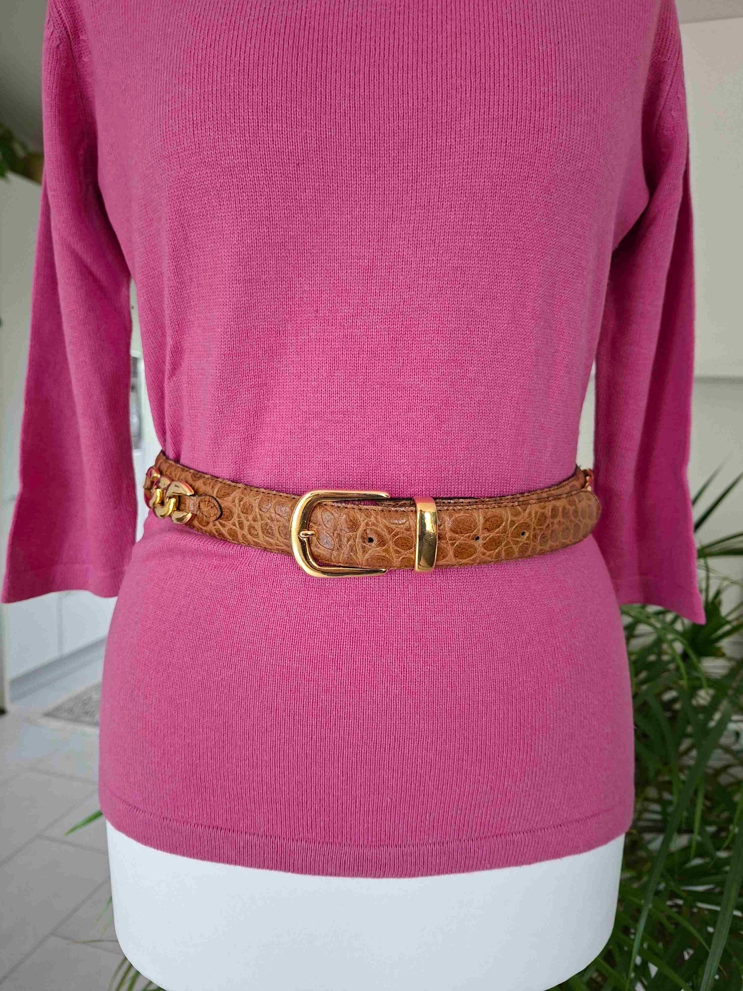 Ceinture en cuir exotique