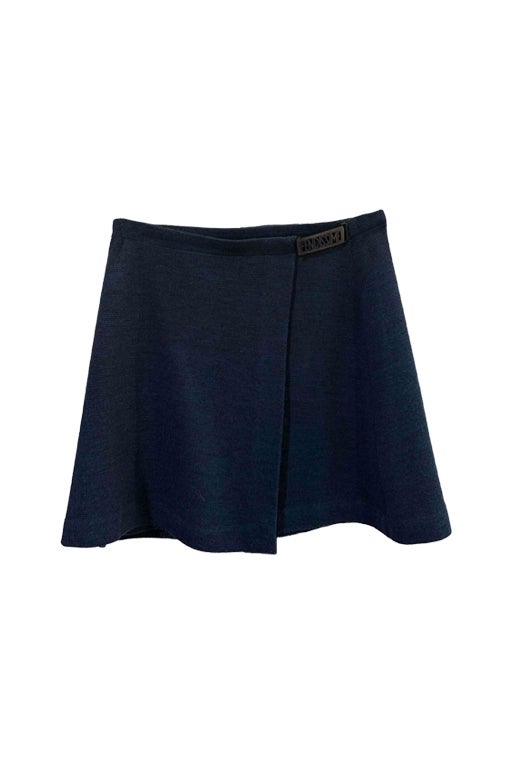 Jupe portefeuille en laine