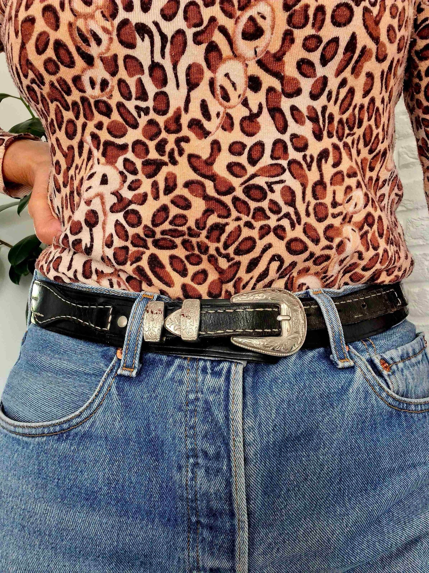 Ceinture western en cuir