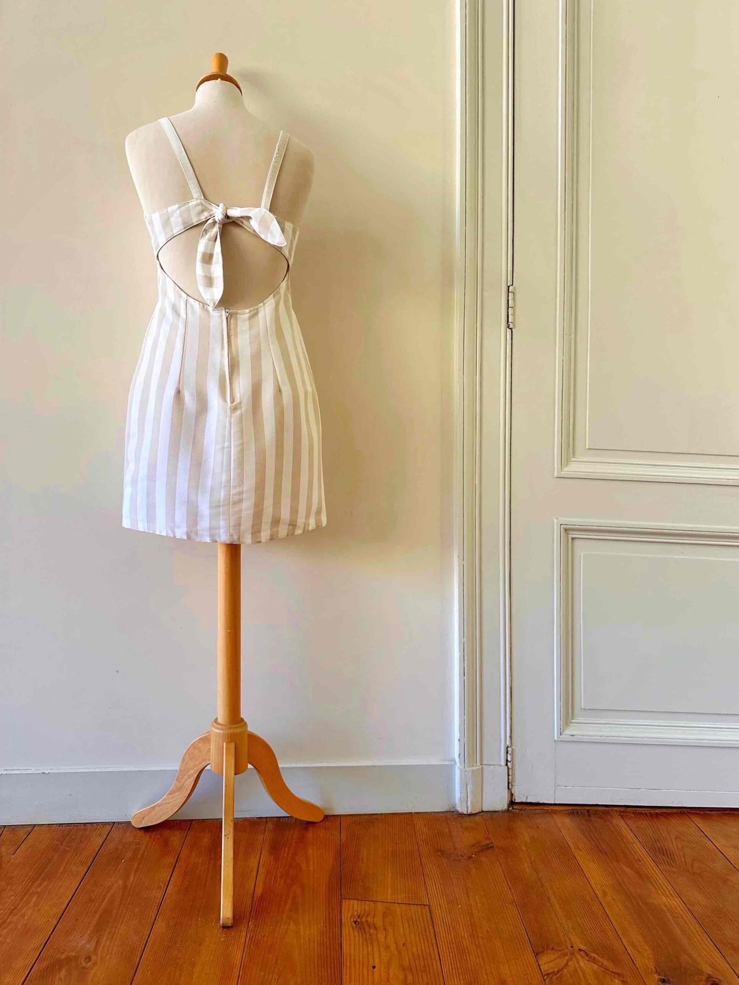 Striped cotton dress