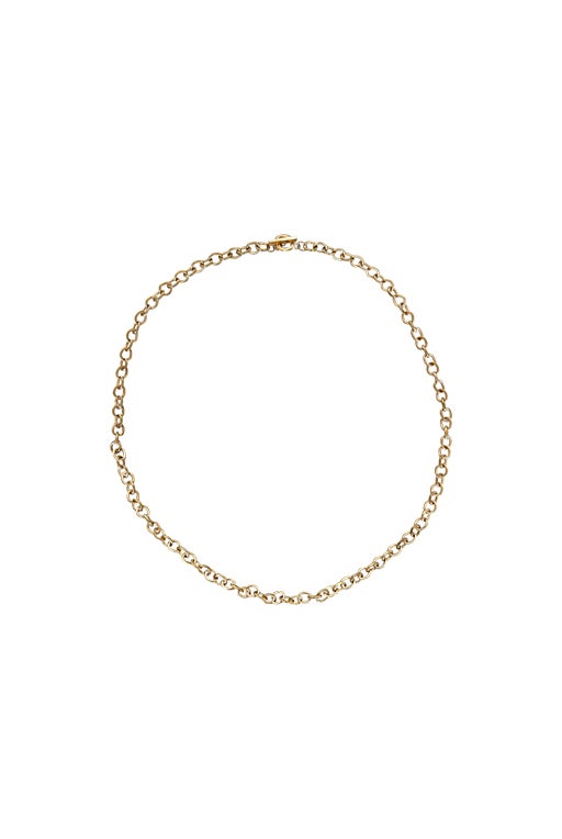 Gold-plated metal chain necklace