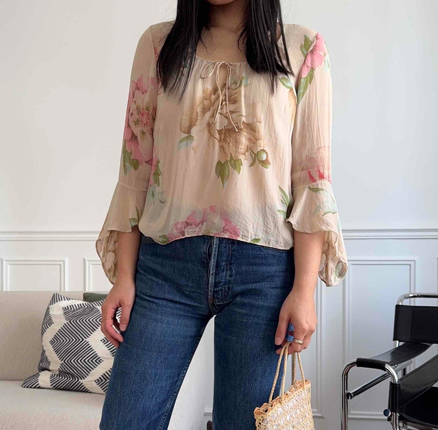 Blouse à fleurs